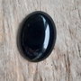 Cabochon agata neagra, 30x22 mm