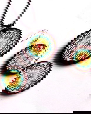 set lemn cu floarea vietii 40126