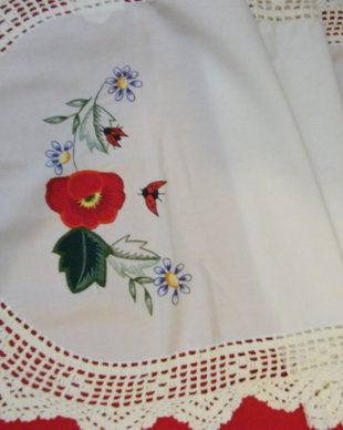 Nou-mileu cu broderie si dantela 88cm