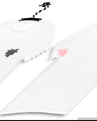 Tricou unisex brodat manual, Tricou unisex, Tricou pictat, Bluza unisex brodata manual (HEART)