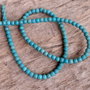 Margele turquoise de sinteza, 4 mm (1 sirag)