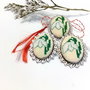 Brosa  , martisor  - ghiocel brodat manual
