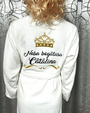 Set 2x Halate hoteliere personalizate prin broderie