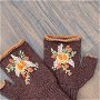 Mănuși handmade maro