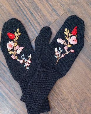 Mănuși handmade negre