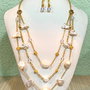 SET PEARLS & GOLD -perle baroc,perle biwa,opalit,murano,zamac aurit