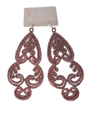 Cercei Elegance accesorizati cu cristale
