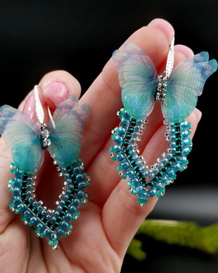 Rezervat Cercei Fluture - Fluturi Turquoise