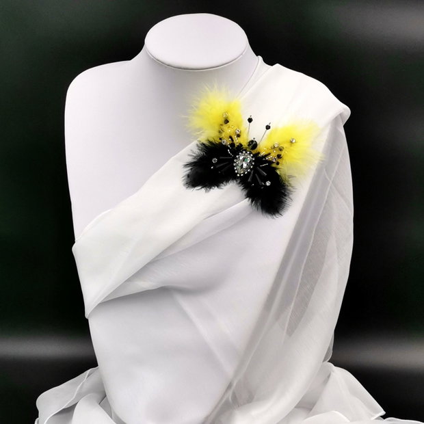 Broșă Fluture - Yellow Butterfly