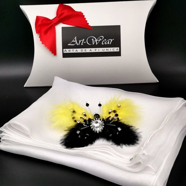 Broșă Fluture - Yellow Butterfly