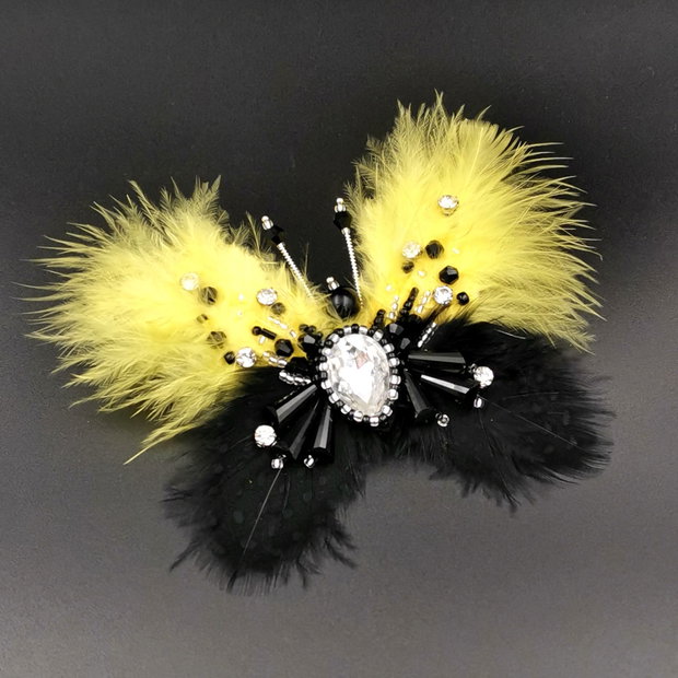 Broșă Fluture - Yellow Butterfly