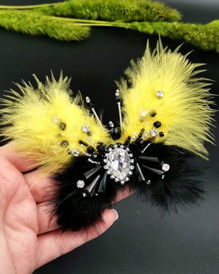 Broșă Fluture - Yellow Butterfly
