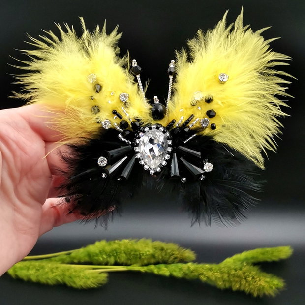 Broșă Fluture - Yellow Butterfly
