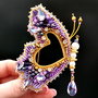 Rezervat Broșă Fluture - Regal Purple Butterfly