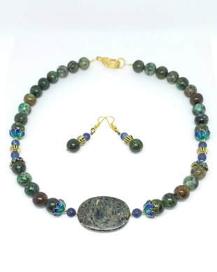 Set jasp, turcoaz african, lapis