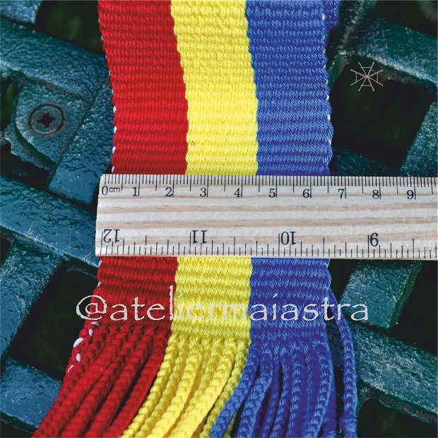 brau mare tricolor, brau tesut manual, brau tesut la razboi, curea handmade, cadou traditional