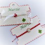 Bratari martisor/bratari micromacrame/bratari alb rosu