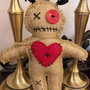 Papusa Voodoo handmade din pânzã de sac, 20 cm