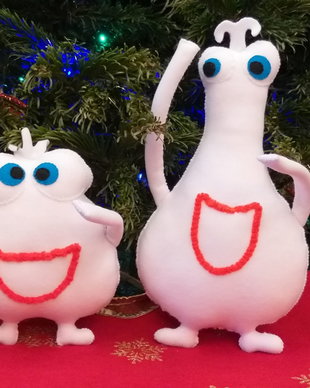 Millidge si Doig, personaje vesele handmade, reclama TV