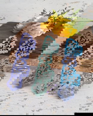 Semn de carte flori lemn, semn de carte model floral, semn de carte lemn, semn de carte metalizat