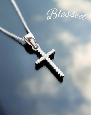 Colier crucifix din argint 92.5 DIVINE LOVE