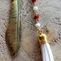 Semn de carte martisor/Semn de cartealb rosu