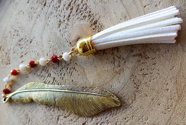 Semn de carte martisor/Semn de cartealb rosu