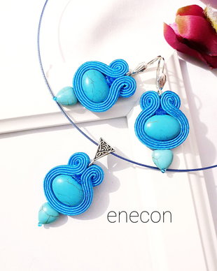 Set turcoaz soutache