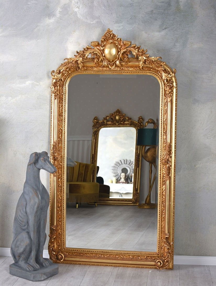 Oglinda baroc din cristal cu rama deosebita cu decoratiuni