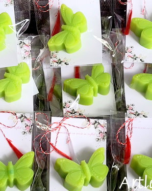 Martisor mini fluture - săpun artizanal parfumat