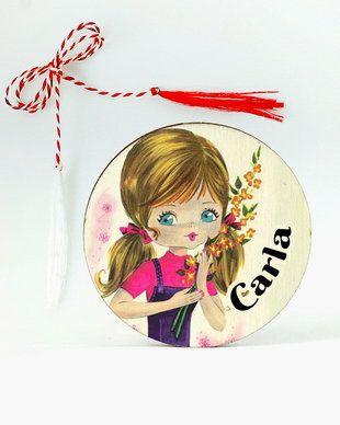 Martisor lemn cu nume