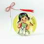 Martisor lemn tip brosa personalizat cu nume