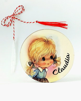 Martisor lemn cu nume