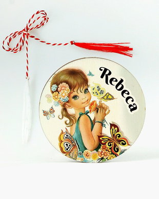 Martisor lemn cu nume