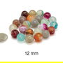Agate naturale, fatetate, 12 mm, AGT-105