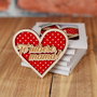 Martisor lemn - Te iubesc, mama!