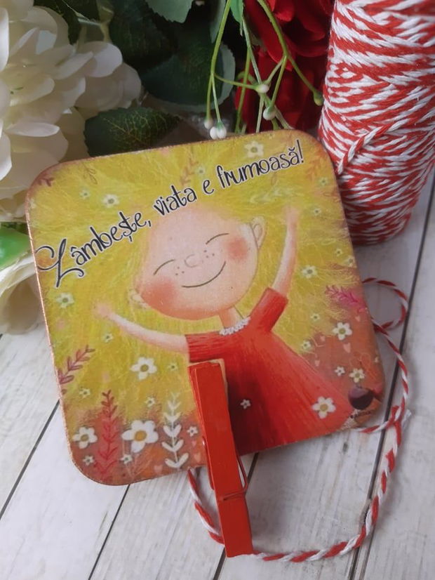 Magnet pentru frigider cu mesaj motivational/ martisor