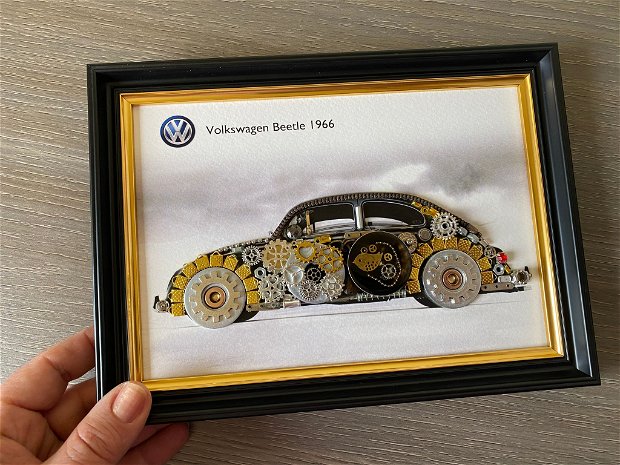 Masina model Volkswagen Beetle 1966 Cod M 569・Decor birou・Decor perete・Daruri cu impact