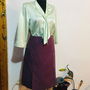 Bluza cu esarfe , verde pal