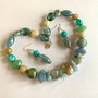 SET ~AQUARIUM~ murano,aquamarin,accesorii argintii