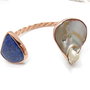 Bratara cupru cu perla de cultura si lapis lazuli