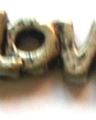 Charm metalic LOVE argintiu