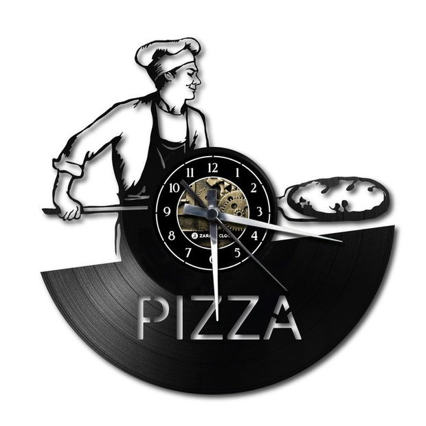 PIZZERIE | Ceas de vinil