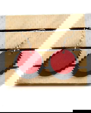 Cercei piele naturala, Cercei piele, Cercei lungi, Cercei geometrici, Cercei lacrima
