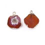 Pandantiv agat druzy, rosu carneol  22-17x18-14mm  PD.0003