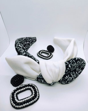 Set de bijuterii Alb-negru
