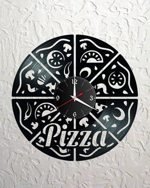 PIZZA - ceas de perete