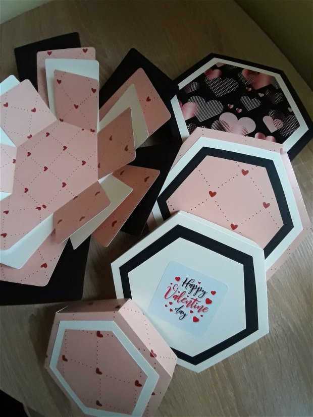 Explosion box cadou personalizat Valentine's day