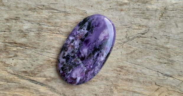 Cabochon charoit, 45x27 mm