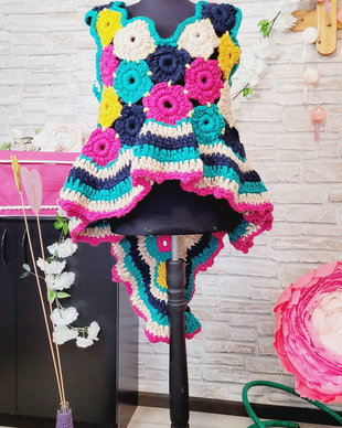 Vestă flower power fantasy , declarație de primăvară